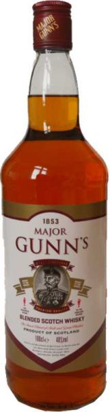 Major Gunns Special Reserve, Blended Scotch Whisky 1 Liter, 40% vol.